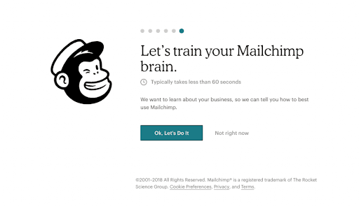 Mailchimp’s onboarding checklist