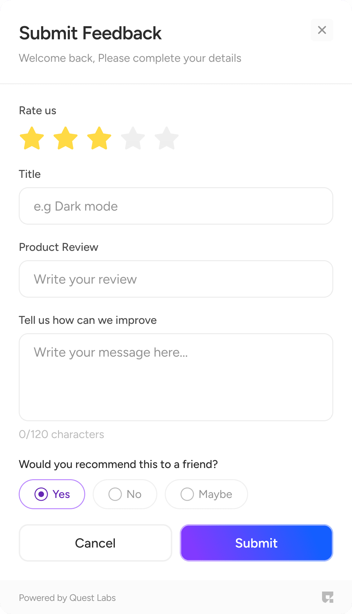 Feature Usage Survey