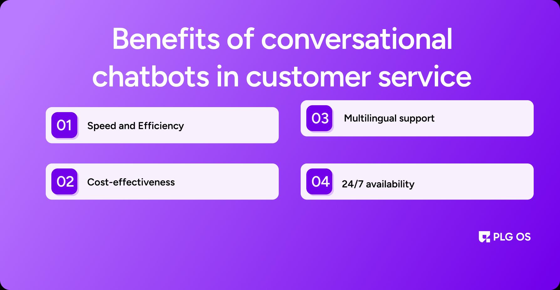 Benefits of conversational chatbots in customer service